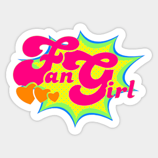 Fan Girl Comic Book Sticker